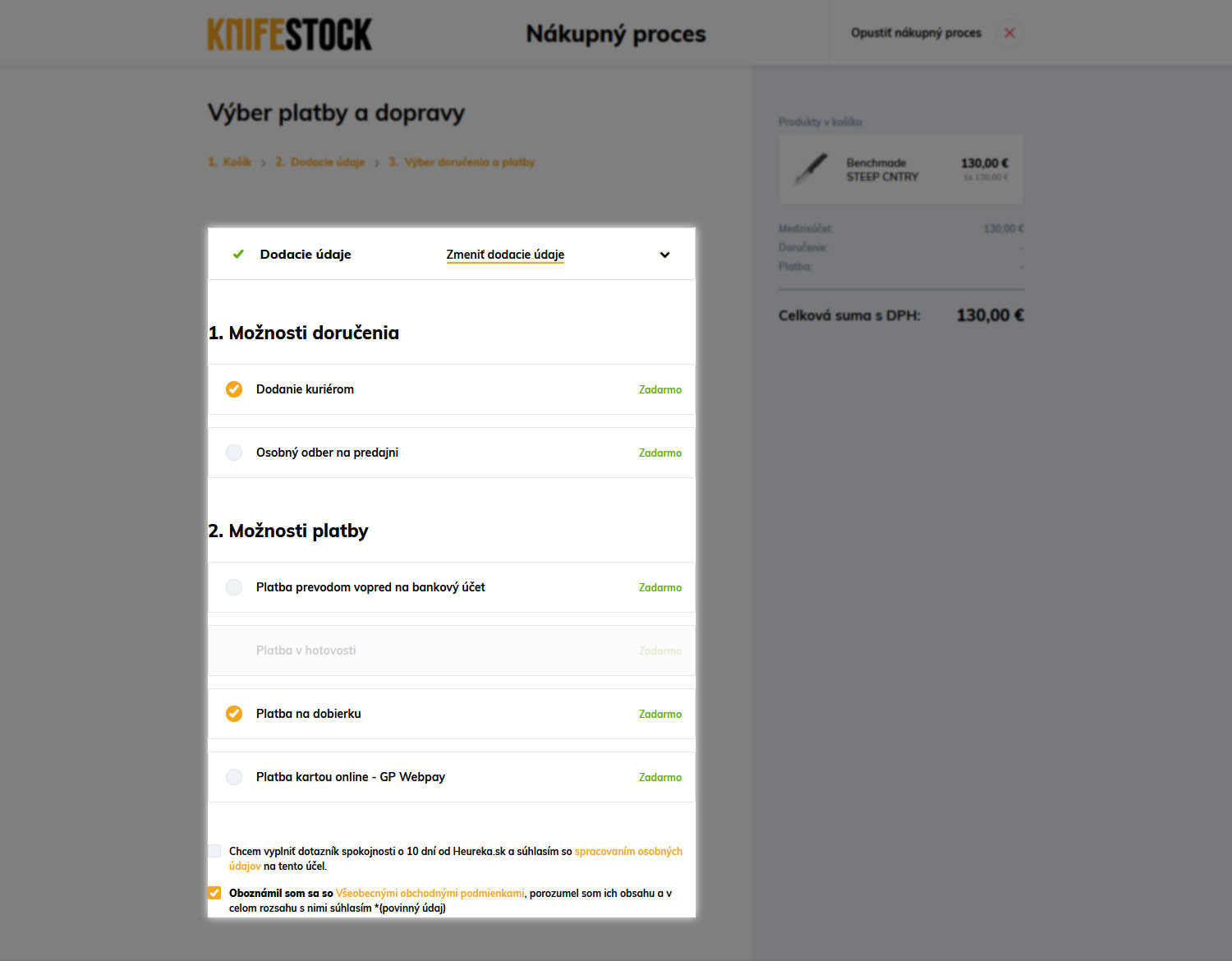 upute za kupovinu na knifestock.hr - dostava i plaćanje