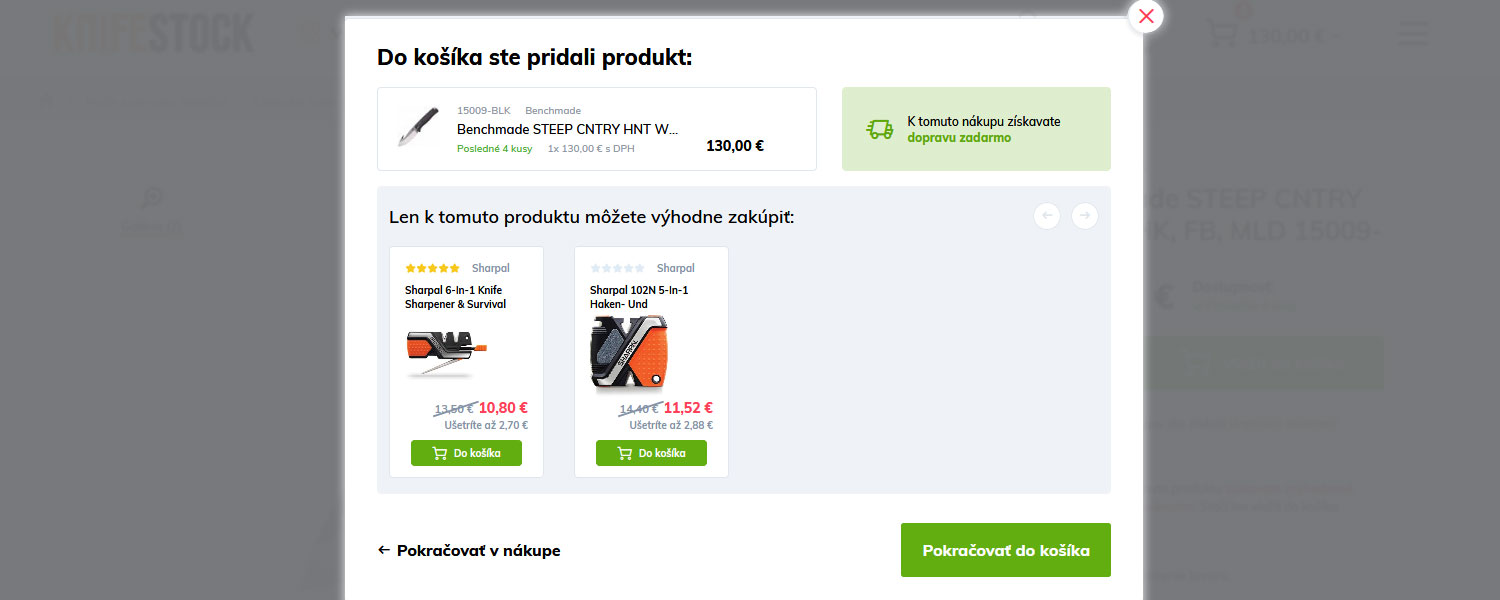 upute za kupovinu na knifestock.hr - kombinacije proizvoda
