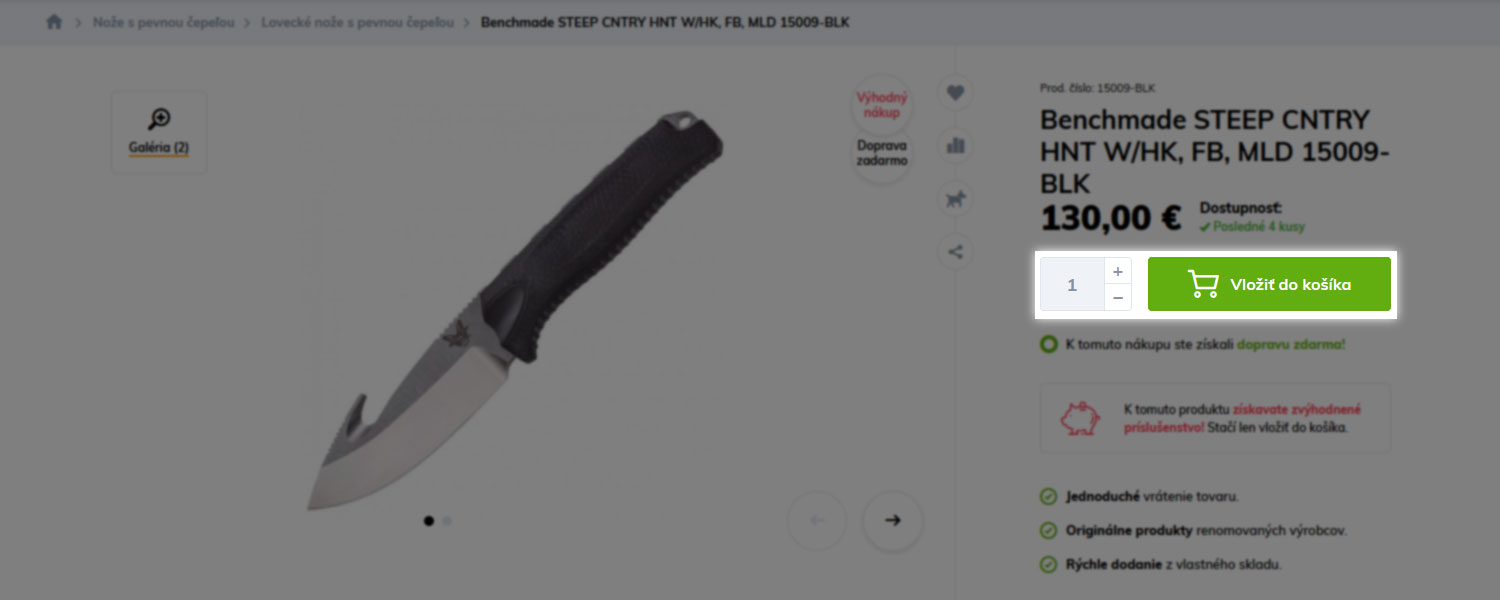 upute za kupovinu na knifestock.hr - proizvod